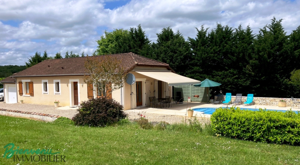 Jolie maison de plain pied avec de belles vues